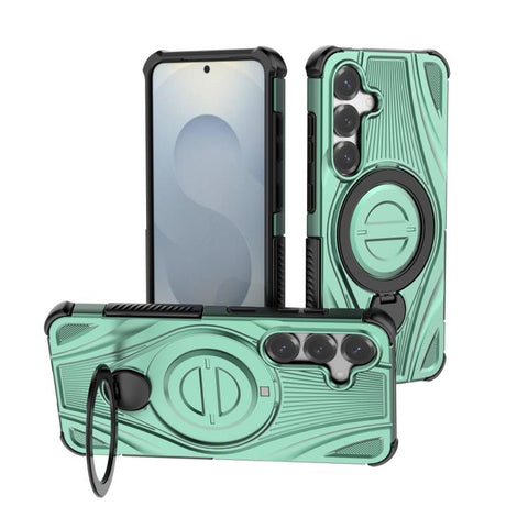 Star Ring Metallic Pivot Bracket Magnetic Phone Case, For Samsung Galaxy S25 Edge 5G, For Samsung Galaxy S25 5G, For Samsung Galaxy S25 Ultra 5G