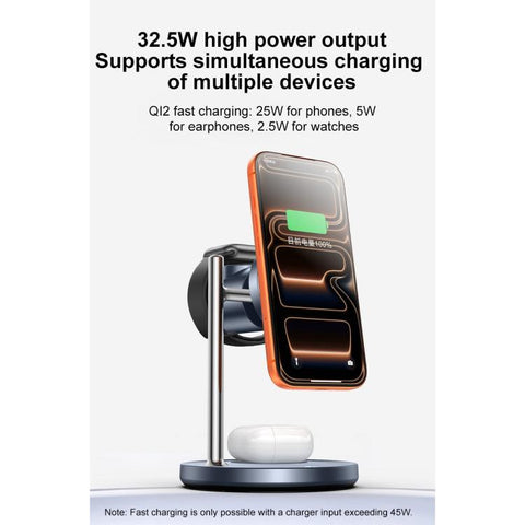Yesido DS40 Qi2.2 3-in-1 Magnet Wireless Charging Station, DS40