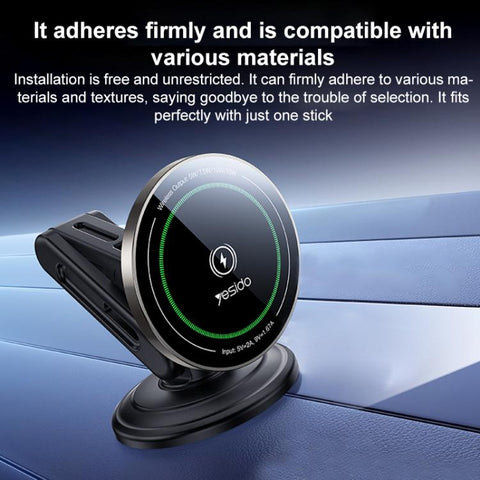 Yesido C317 15W Magnetic Car Wireless Charger Holder, C317