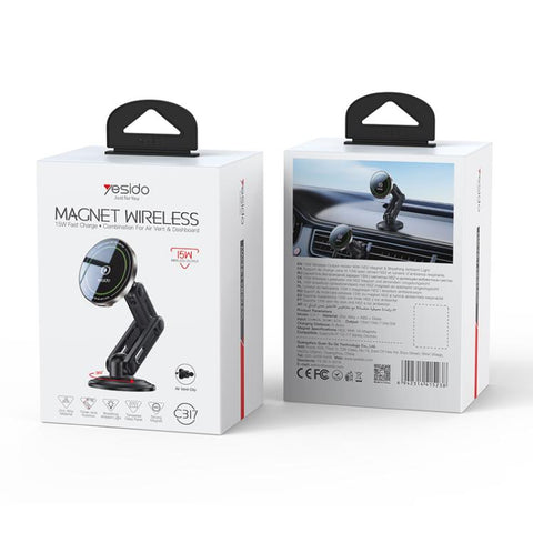 Yesido C317 15W Magnetic Car Wireless Charger Holder, C317