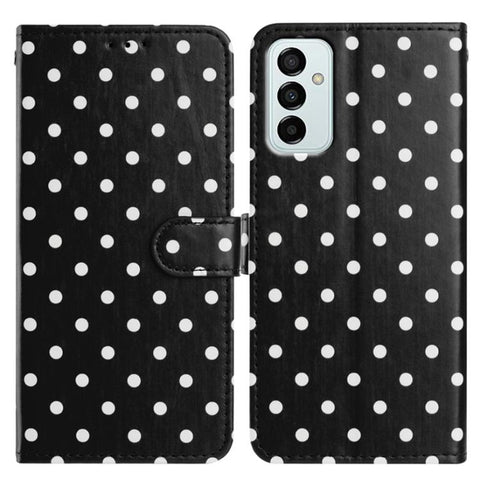 Small Dots Pattern Vegan Leather Phone Case, For Samsung Galaxy M54, For Samsung Galaxy M14, For Samsung Galaxy M53, For Samsung Galaxy M33, For Samsung Galaxy M23