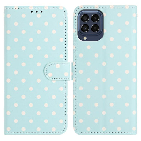 Small Dots Pattern Vegan Leather Phone Case, For Samsung Galaxy M54, For Samsung Galaxy M14, For Samsung Galaxy M53, For Samsung Galaxy M33, For Samsung Galaxy M23