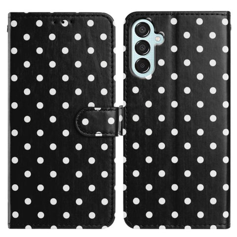 Small Dots Pattern Vegan Leather Phone Case, For Samsung Galaxy M54, For Samsung Galaxy M14, For Samsung Galaxy M53, For Samsung Galaxy M33, For Samsung Galaxy M23