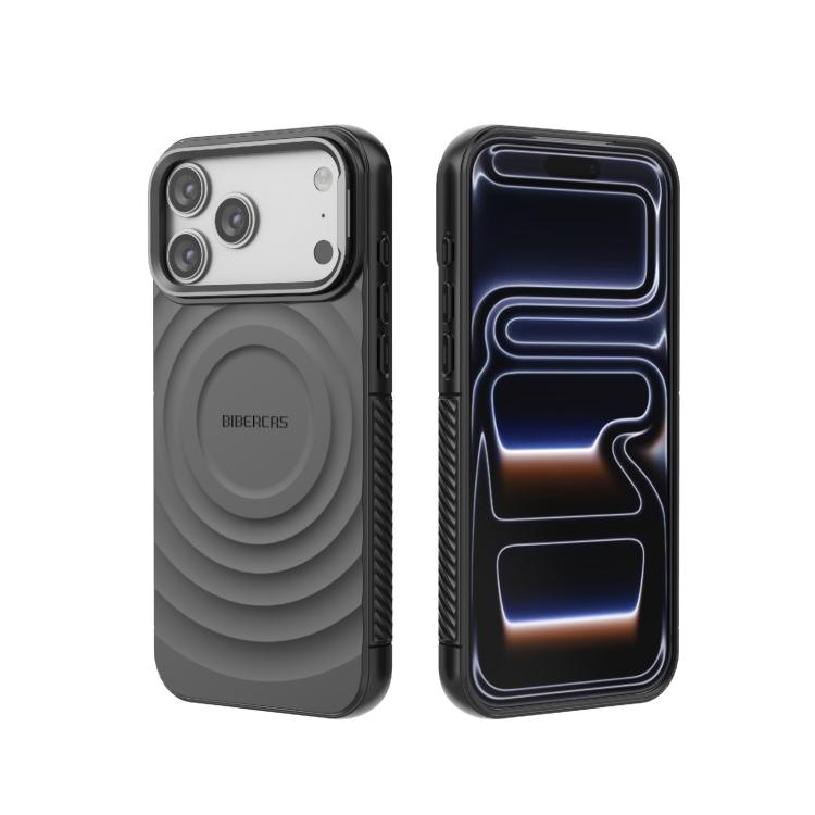 BIBERCAS Wave Texture Magnetic TPU Phone Case, For iPhone 18 Pro Max/17 Pro Max