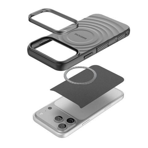 BIBERCAS Wave Texture Magnetic TPU Phone Case, For iPhone 18 Pro Max/17 Pro Max
