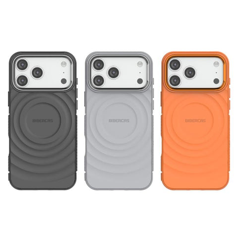 BIBERCAS Wave Texture Magnetic TPU Phone Case, For iPhone 18 Pro Max/17 Pro Max