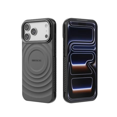 BIBERCAS Wave Texture Magnetic TPU Phone Case, For iPhone 18 Pro Max/17 Pro Max