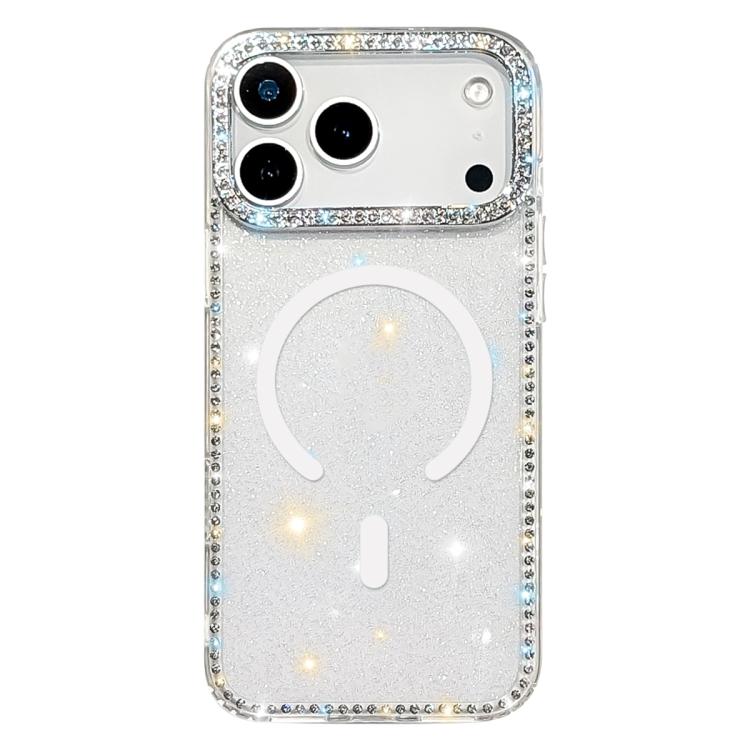 Rhinestone Dual-side IMD PC Hybrid TPU Magnetic Phone Case, For iPhone 18 Pro / 17 Pro, For iPhone 18 Pro Max / 17 Pro Max, For iPhone 17, For iPhone Air, For iPhone 16 Pro Max, For iPhone 16 Pro, For iPhone 16 Plus, For iPhone 16