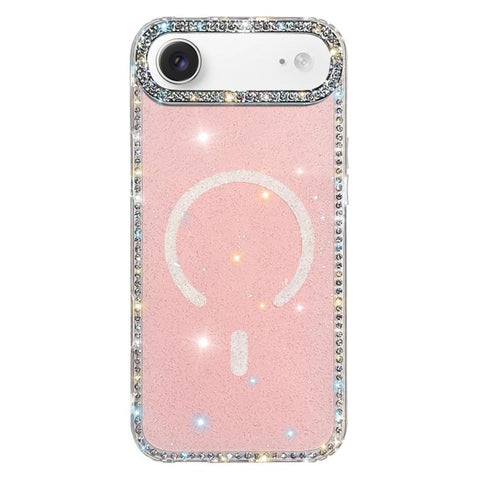 Rhinestone Dual-side IMD PC Hybrid TPU Magnetic Phone Case, For iPhone 18 Pro / 17 Pro, For iPhone 18 Pro Max / 17 Pro Max, For iPhone 17, For iPhone Air, For iPhone 16 Pro Max, For iPhone 16 Pro, For iPhone 16 Plus, For iPhone 16