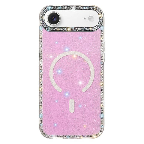 Rhinestone Dual-side IMD PC Hybrid TPU Magnetic Phone Case, For iPhone 18 Pro / 17 Pro, For iPhone 18 Pro Max / 17 Pro Max, For iPhone 17, For iPhone Air, For iPhone 16 Pro Max, For iPhone 16 Pro, For iPhone 16 Plus, For iPhone 16