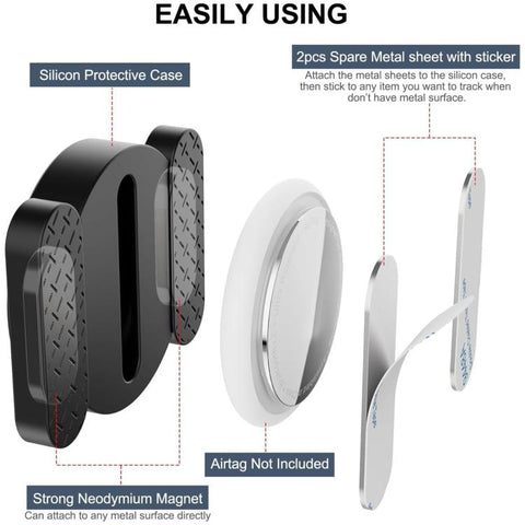 XDcase 2 Pack Magnetic Anti-loss Silicone Protective Case, Magnetic Case Kit