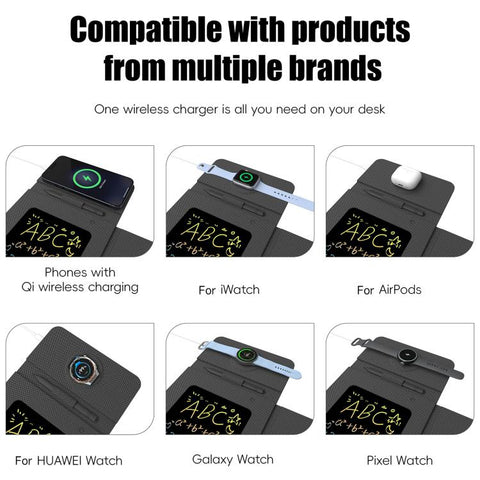 U39 15W Multifunctional Foldable Magnetic Wireless Charger Mouse Pad