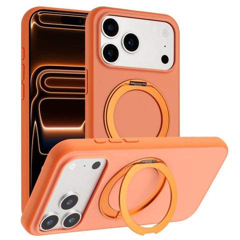 Skin Feel Frosted 360 Degree Rotation Holder Magnetic Phone Case, For iPhone 18 Pro / 17 Pro, For iPhone 18 Pro Max / 17 Pro Max, For iPhone 17, For iPhone Air, For iPhone 16 Pro Max, For iPhone 16 Pro, For iPhone 16, For iPhone 15 Pro Max             ...