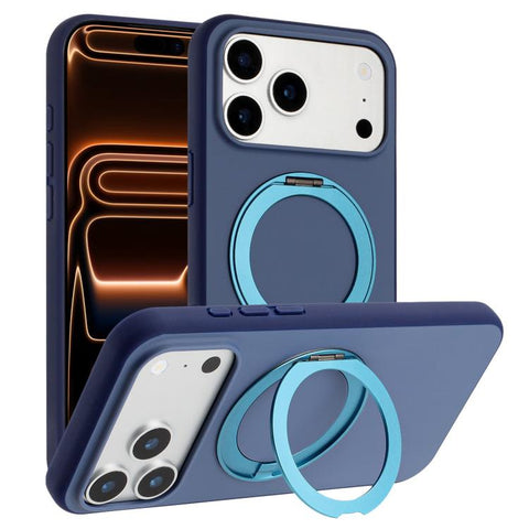 Skin Feel Frosted 360 Degree Rotation Holder Magnetic Phone Case, For iPhone 18 Pro / 17 Pro, For iPhone 18 Pro Max / 17 Pro Max, For iPhone 17, For iPhone Air, For iPhone 16 Pro Max, For iPhone 16 Pro, For iPhone 16, For iPhone 15 Pro Max             ...