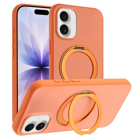 Skin Feel Frosted 360 Degree Rotation Holder Magnetic Phone Case, For iPhone 18 Pro / 17 Pro, For iPhone 18 Pro Max / 17 Pro Max, For iPhone 17, For iPhone Air, For iPhone 16 Pro Max, For iPhone 16 Pro, For iPhone 16, For iPhone 15 Pro Max             ...