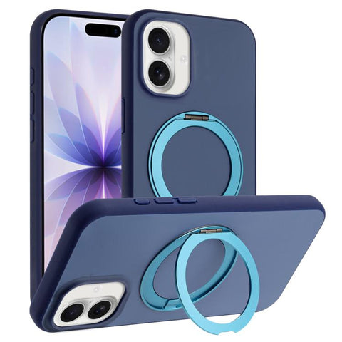 Skin Feel Frosted 360 Degree Rotation Holder Magnetic Phone Case, For iPhone 18 Pro / 17 Pro, For iPhone 18 Pro Max / 17 Pro Max, For iPhone 17, For iPhone Air, For iPhone 16 Pro Max, For iPhone 16 Pro, For iPhone 16, For iPhone 15 Pro Max             ...