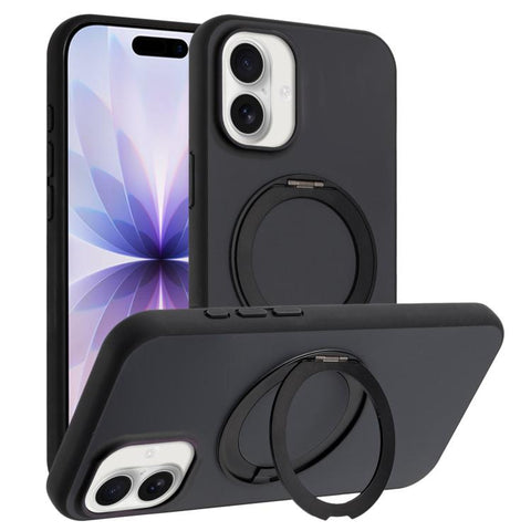 Skin Feel Frosted 360 Degree Rotation Holder Magnetic Phone Case, For iPhone 18 Pro / 17 Pro, For iPhone 18 Pro Max / 17 Pro Max, For iPhone 17, For iPhone Air, For iPhone 16 Pro Max, For iPhone 16 Pro, For iPhone 16, For iPhone 15 Pro Max             ...