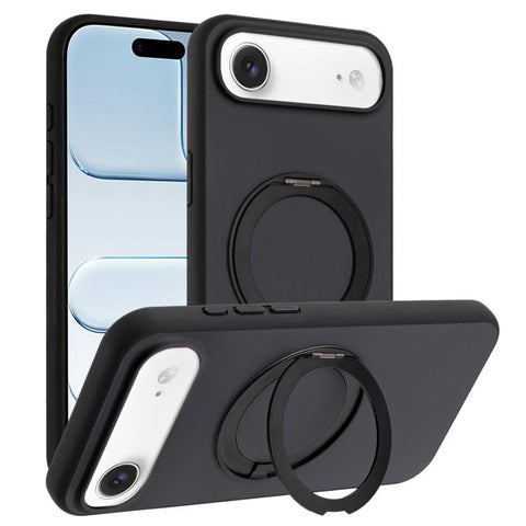 Skin Feel Frosted 360 Degree Rotation Holder Magnetic Phone Case, For iPhone 18 Pro / 17 Pro, For iPhone 18 Pro Max / 17 Pro Max, For iPhone 17, For iPhone Air, For iPhone 16 Pro Max, For iPhone 16 Pro, For iPhone 16, For iPhone 15 Pro Max             ...