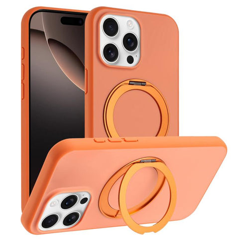 Skin Feel Frosted 360 Degree Rotation Holder Magnetic Phone Case, For iPhone 18 Pro / 17 Pro, For iPhone 18 Pro Max / 17 Pro Max, For iPhone 17, For iPhone Air, For iPhone 16 Pro Max, For iPhone 16 Pro, For iPhone 16, For iPhone 15 Pro Max             ...