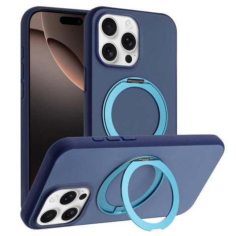 Skin Feel Frosted 360 Degree Rotation Holder Magnetic Phone Case, For iPhone 18 Pro / 17 Pro, For iPhone 18 Pro Max / 17 Pro Max, For iPhone 17, For iPhone Air, For iPhone 16 Pro Max, For iPhone 16 Pro, For iPhone 16, For iPhone 15 Pro Max             ...