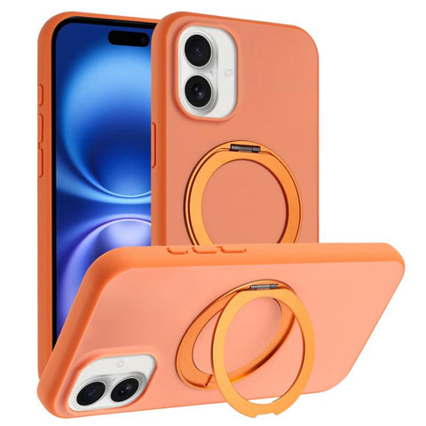 Skin Feel Frosted 360 Degree Rotation Holder Magnetic Phone Case, For iPhone 18 Pro / 17 Pro, For iPhone 18 Pro Max / 17 Pro Max, For iPhone 17, For iPhone Air, For iPhone 16 Pro Max, For iPhone 16 Pro, For iPhone 16, For iPhone 15 Pro Max             ...