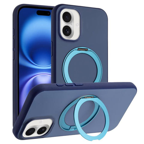 Skin Feel Frosted 360 Degree Rotation Holder Magnetic Phone Case, For iPhone 18 Pro / 17 Pro, For iPhone 18 Pro Max / 17 Pro Max, For iPhone 17, For iPhone Air, For iPhone 16 Pro Max, For iPhone 16 Pro, For iPhone 16, For iPhone 15 Pro Max             ...