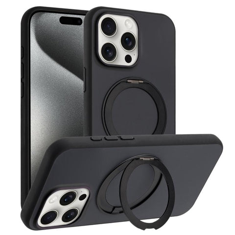 Skin Feel Frosted 360 Degree Rotation Holder Magnetic Phone Case, For iPhone 18 Pro / 17 Pro, For iPhone 18 Pro Max / 17 Pro Max, For iPhone 17, For iPhone Air, For iPhone 16 Pro Max, For iPhone 16 Pro, For iPhone 16, For iPhone 15 Pro Max             ...