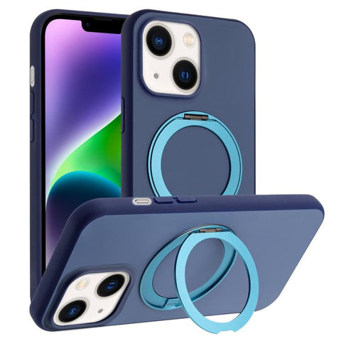 Skin Feel Frosted 360 Degree Rotation Holder Magnetic Phone Case, For iPhone 15 Plus, For iPhone 15, For iPhone 14