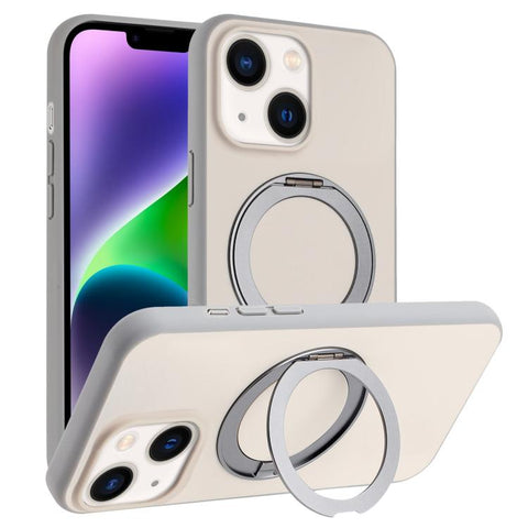 Skin Feel Frosted 360 Degree Rotation Holder Magnetic Phone Case, For iPhone 15 Plus, For iPhone 15, For iPhone 14