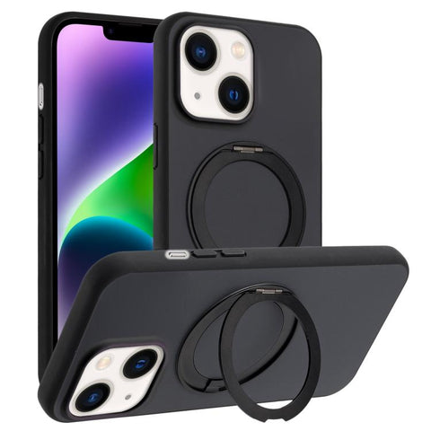 Skin Feel Frosted 360 Degree Rotation Holder Magnetic Phone Case, For iPhone 15 Plus, For iPhone 15, For iPhone 14