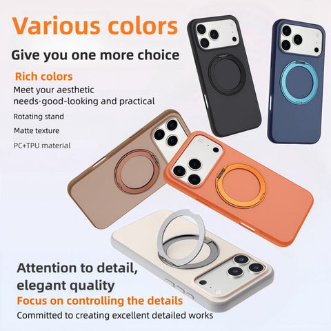 Skin Feel Frosted 360 Degree Rotation Holder Magnetic Phone Case, For iPhone 15 Plus, For iPhone 15, For iPhone 14