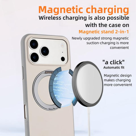 Skin Feel Frosted 360 Degree Rotation Holder Magnetic Phone Case, For iPhone 18 Pro / 17 Pro, For iPhone 18 Pro Max / 17 Pro Max, For iPhone 17, For iPhone Air, For iPhone 16 Pro Max, For iPhone 16 Pro, For iPhone 16, For iPhone 15 Pro Max             ...