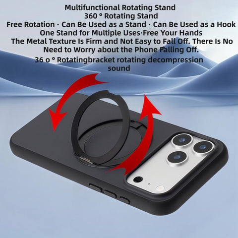 Skin Feel Frosted 360 Degree Rotation Holder Magnetic Phone Case, For iPhone 18 Pro / 17 Pro, For iPhone 18 Pro Max / 17 Pro Max, For iPhone 17, For iPhone Air, For iPhone 16 Pro Max, For iPhone 16 Pro, For iPhone 16, For iPhone 15 Pro Max             ...
