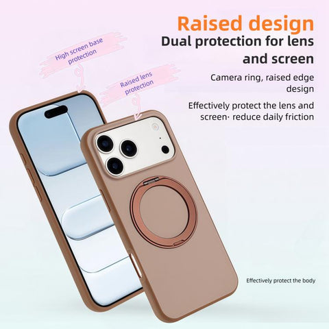 Skin Feel Frosted 360 Degree Rotation Holder Magnetic Phone Case, For iPhone 15 Plus, For iPhone 15, For iPhone 14