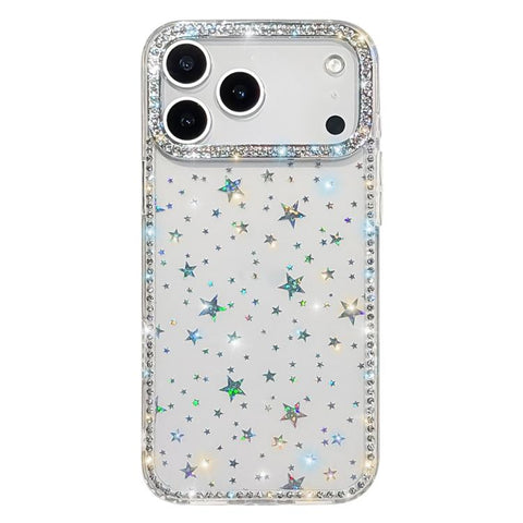 Rhinestone Dual-side IMD PC Hybrid TPU Phone Case, For iPhone 18 Pro / 17 Pro, For iPhone 18 Pro Max / 17 Pro Max, For iPhone 17, For iPhone Air, For iPhone 16 Pro Max, For iPhone 16 Pro, For iPhone 16 Plus, For iPhone 16