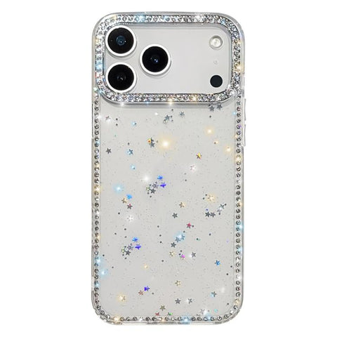 Rhinestone Dual-side IMD PC Hybrid TPU Phone Case, For iPhone 18 Pro / 17 Pro, For iPhone 18 Pro Max / 17 Pro Max, For iPhone 17, For iPhone Air, For iPhone 16 Pro Max, For iPhone 16 Pro, For iPhone 16 Plus, For iPhone 16