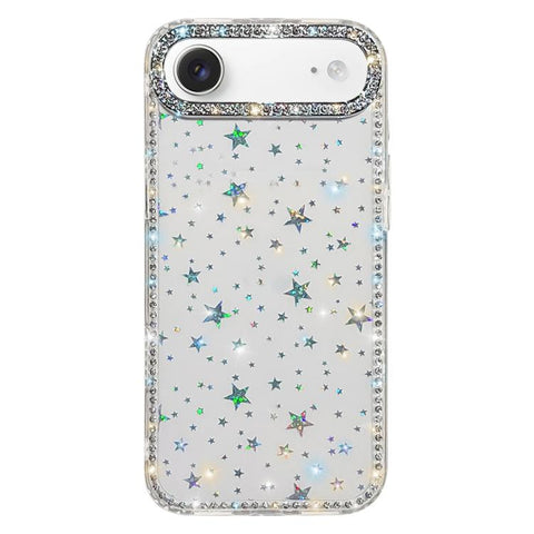 Rhinestone Dual-side IMD PC Hybrid TPU Phone Case, For iPhone 18 Pro / 17 Pro, For iPhone 18 Pro Max / 17 Pro Max, For iPhone 17, For iPhone Air, For iPhone 16 Pro Max, For iPhone 16 Pro, For iPhone 16 Plus, For iPhone 16