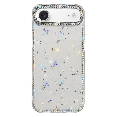 Rhinestone Dual-side IMD PC Hybrid TPU Phone Case, For iPhone 18 Pro / 17 Pro, For iPhone 18 Pro Max / 17 Pro Max, For iPhone 17, For iPhone Air, For iPhone 16 Pro Max, For iPhone 16 Pro, For iPhone 16 Plus, For iPhone 16