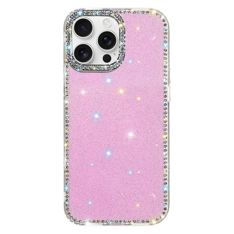 Rhinestone Dual-side IMD PC Hybrid TPU Phone Case, For iPhone 18 Pro / 17 Pro, For iPhone 18 Pro Max / 17 Pro Max, For iPhone 17, For iPhone Air, For iPhone 16 Pro Max, For iPhone 16 Pro, For iPhone 16 Plus, For iPhone 16