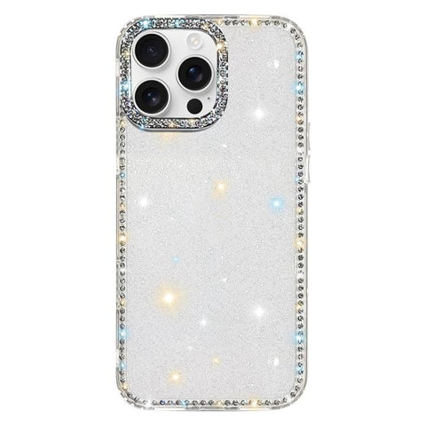 Rhinestone Dual-side IMD PC Hybrid TPU Phone Case, For iPhone 18 Pro / 17 Pro, For iPhone 18 Pro Max / 17 Pro Max, For iPhone 17, For iPhone Air, For iPhone 16 Pro Max, For iPhone 16 Pro, For iPhone 16 Plus, For iPhone 16