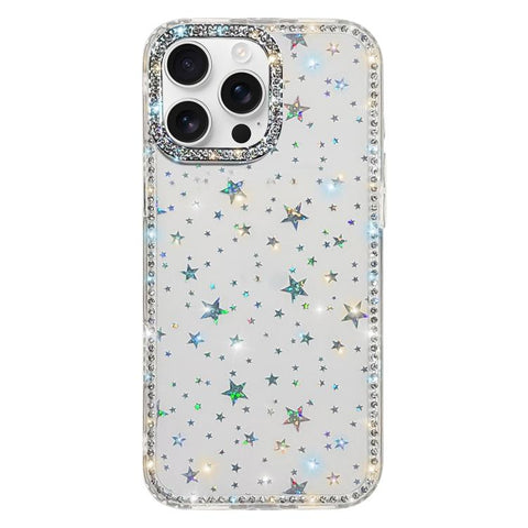 Rhinestone Dual-side IMD PC Hybrid TPU Phone Case, For iPhone 18 Pro / 17 Pro, For iPhone 18 Pro Max / 17 Pro Max, For iPhone 17, For iPhone Air, For iPhone 16 Pro Max, For iPhone 16 Pro, For iPhone 16 Plus, For iPhone 16