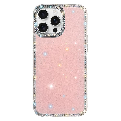 Rhinestone Dual-side IMD PC Hybrid TPU Phone Case, For iPhone 18 Pro / 17 Pro, For iPhone 18 Pro Max / 17 Pro Max, For iPhone 17, For iPhone Air, For iPhone 16 Pro Max, For iPhone 16 Pro, For iPhone 16 Plus, For iPhone 16