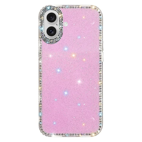 Rhinestone Dual-side IMD PC Hybrid TPU Phone Case, For iPhone 18 Pro / 17 Pro, For iPhone 18 Pro Max / 17 Pro Max, For iPhone 17, For iPhone Air, For iPhone 16 Pro Max, For iPhone 16 Pro, For iPhone 16 Plus, For iPhone 16