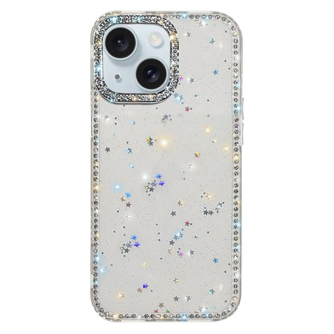 Rhinestone Dual-side IMD PC Hybrid TPU Phone Case, For iPhone 15 Pro Max, For iPhone 15 Pro, For iPhone 15, For iPhone 14, For iPhone 14 Pro, For iPhone 14 Pro Max, For iPhone 13 Pro Max, For iPhone 13 Pro
