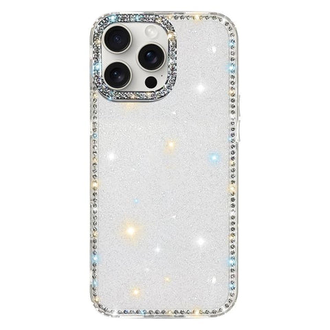 Rhinestone Dual-side IMD PC Hybrid TPU Phone Case, For iPhone 15 Pro Max, For iPhone 15 Pro, For iPhone 15, For iPhone 14, For iPhone 14 Pro, For iPhone 14 Pro Max, For iPhone 13 Pro Max, For iPhone 13 Pro