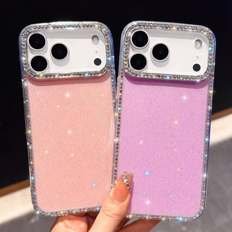 Rhinestone Dual-side IMD PC Hybrid TPU Phone Case, For iPhone 15 Pro Max, For iPhone 15 Pro, For iPhone 15, For iPhone 14, For iPhone 14 Pro, For iPhone 14 Pro Max, For iPhone 13 Pro Max, For iPhone 13 Pro