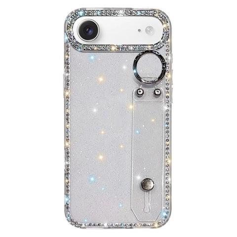 Rhinestone Glitter Wristband Holder Phone Case, For iPhone 17 Pro, For iPhone 17, For iPhone Air, For iPhone 16 Pro Max, For iPhone 16 Pro, For iPhone 16 Plus, For iPhone 16, For iPhone 15 Pro Max