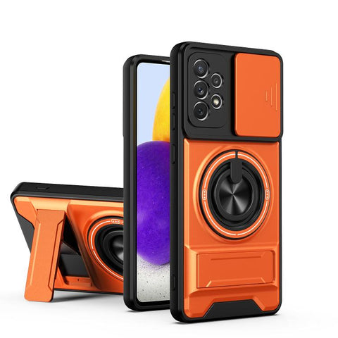Lens Sliding Window Multifunctional Magnetic Shockproof Phone Case, For Galaxy A22 5G, For Galaxy A32 4G, For Galaxy A72 4G / 5G, For Galaxy A52 5G