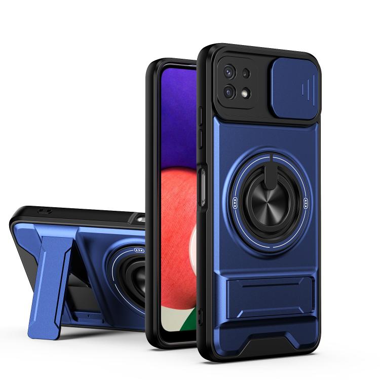 Lens Sliding Window Multifunctional Magnetic Shockproof Phone Case, For Galaxy A22 5G, For Galaxy A32 4G, For Galaxy A72 4G / 5G, For Galaxy A52 5G