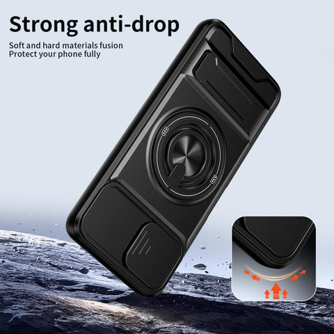 Lens Sliding Window Multifunctional Magnetic Shockproof Phone Case, For Galaxy A22 5G, For Galaxy A32 4G, For Galaxy A72 4G / 5G, For Galaxy A52 5G